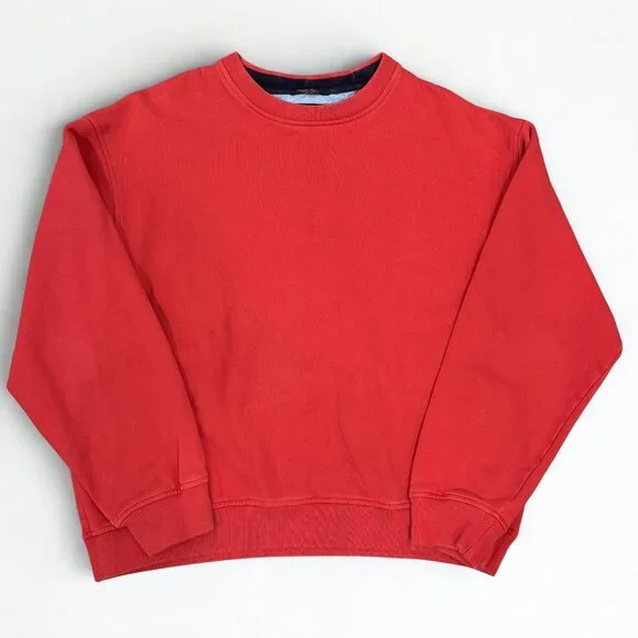 Tommy Hilfiger Vintage Y2K Red Crewneck Sweatshirt - Women's Large - Picture 1 of 11